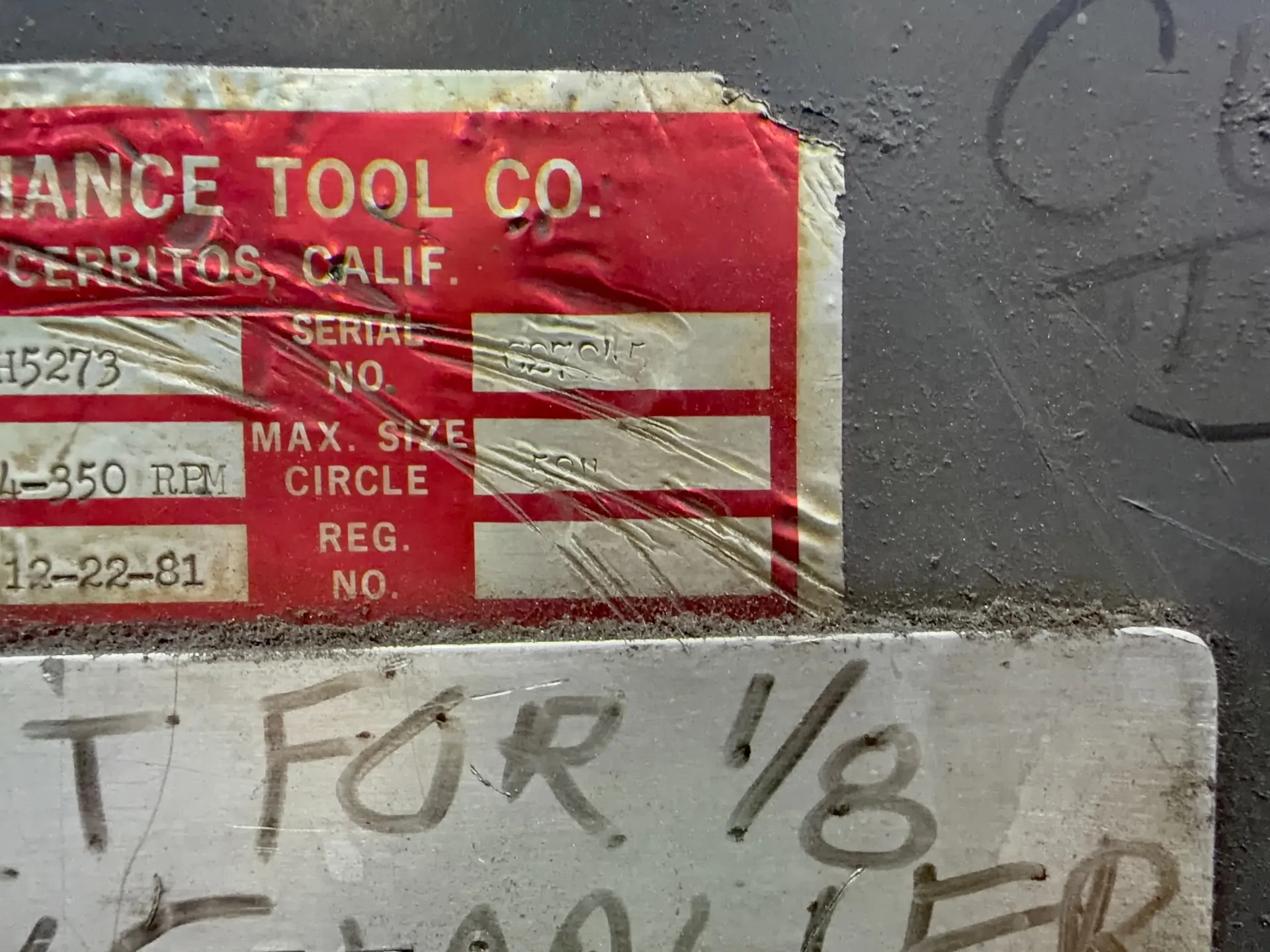 Reliance Tool #CH5273, circle shear, 52" capacity, 1.5 HP, Sabina speed drive, 180 VDC, 1981 - Image 6