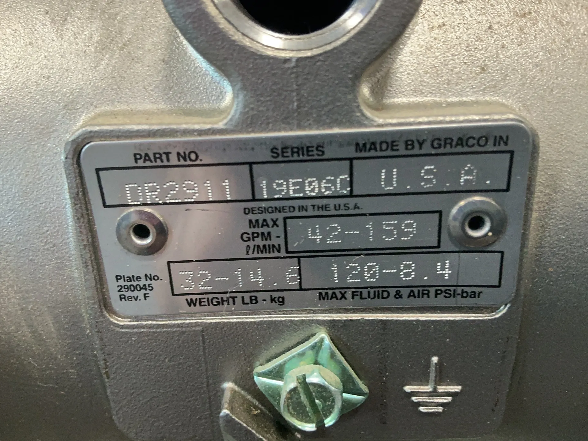 Graco #DR2911, diaphragm pump - Image 2