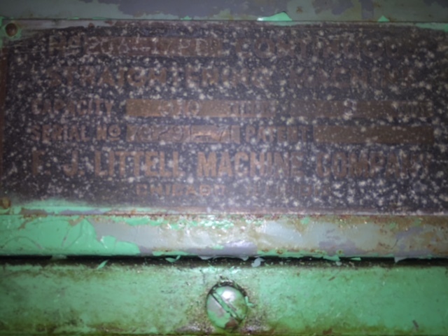 8" x .025" Littell #208-17PD, stock straightener, 17-rolls, 1.2" roll diameter, 1971, #12829J - Image 6