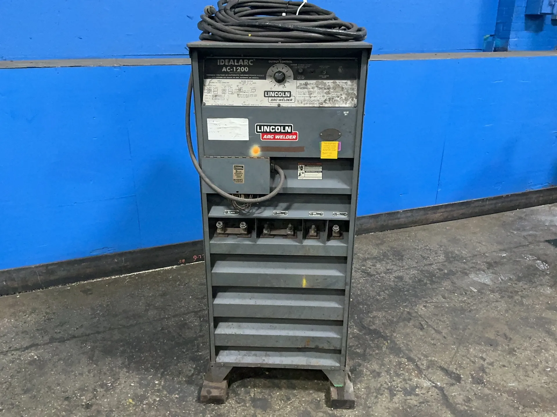 1200 Amps, Lincoln Electric #IDEALARC-AC-1200, welder, 90 max. OCV, 162/209 A, cables, 460 V. - Image 4