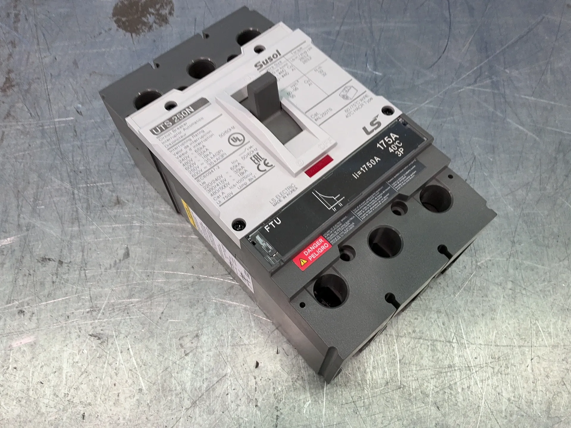 175 Amps, Leroy Somer Electric #UTS250N, Molded Case Circuit Breaker, 240/480/600 VAC, new, LOT of 5 - Image 1