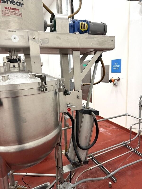 50 gallon Lee Industries #50D12T, Tri-Mix jacketed mix kettle, tilt-out agitation, full vacuum @ 260&deg;F, 40 - Image 3