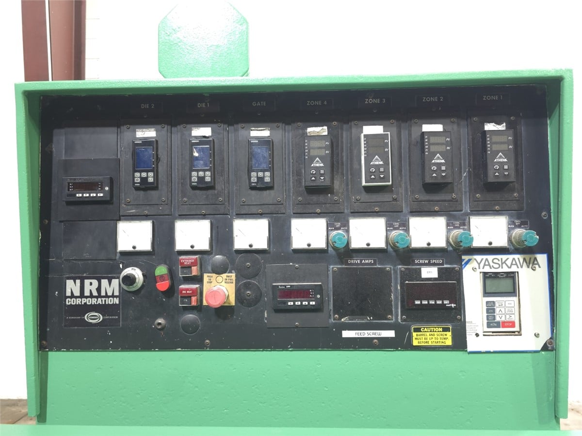 2.5" NRM #Pacemaker-III, single screw extruder, 24:1 L/D, air cooled, 4 barrel zones, 50 HP AC, 16.95:1 - Image 5