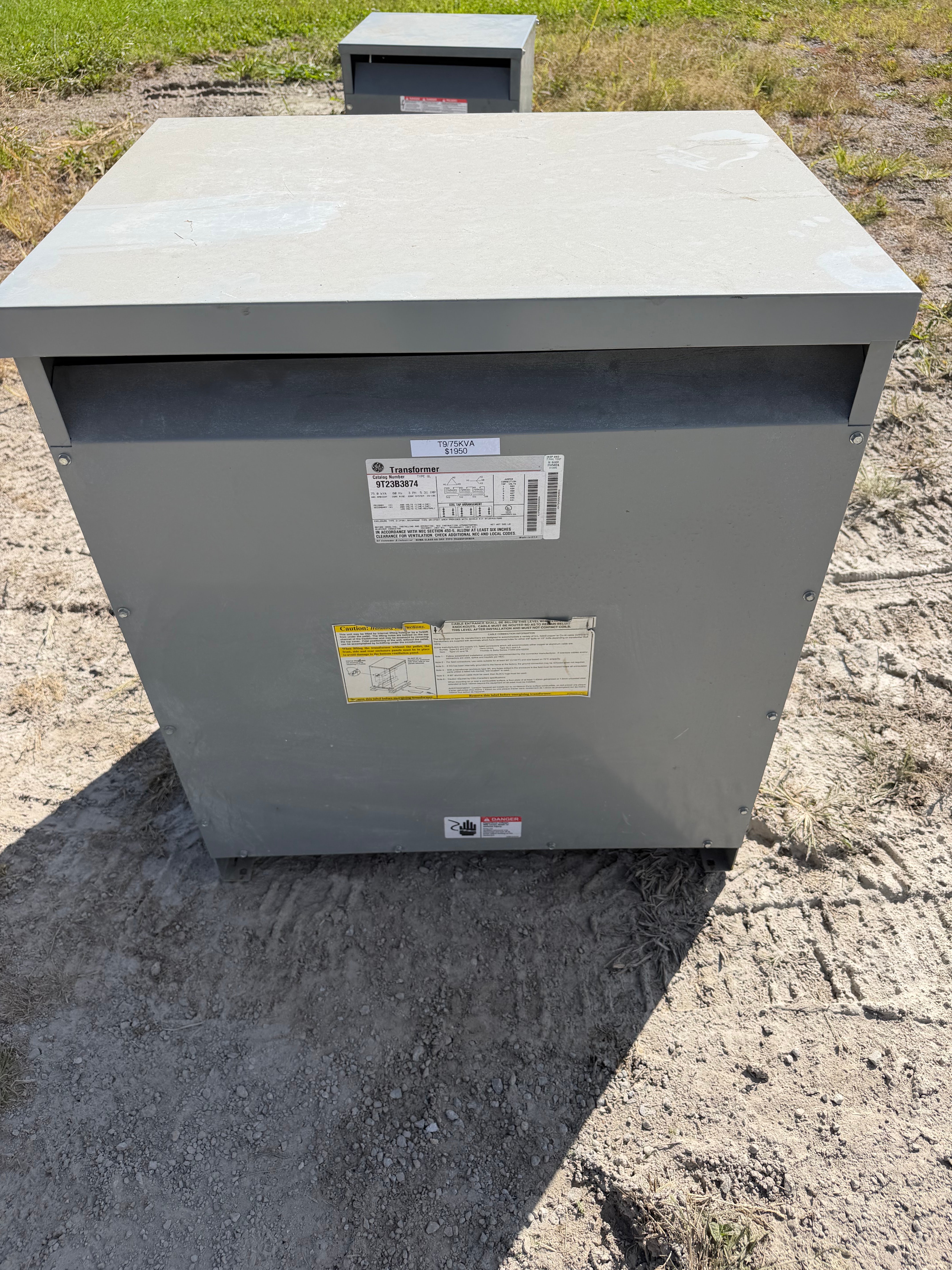 75 KVA 480 Primary, 208Y/120 Secondary, General Electric #9T23B3874, Type QL Dry Type Transformer, 3 Phase - Image 5