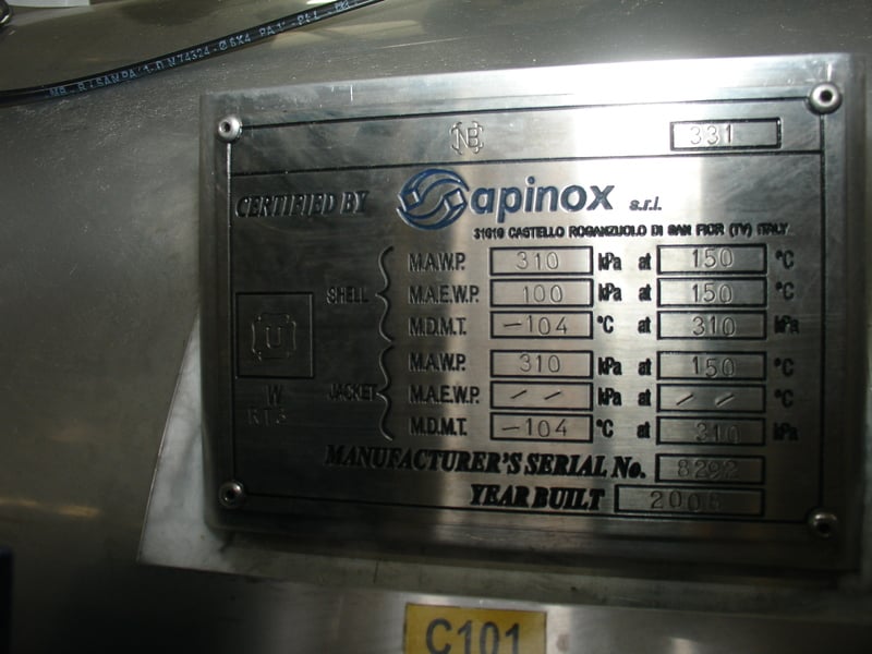 39.5" x 26" ICOS #AV/S-P601, medical steam sterilizer-autoclave, never used, 45 psi, 300&deg;F, #2591 - Image 6