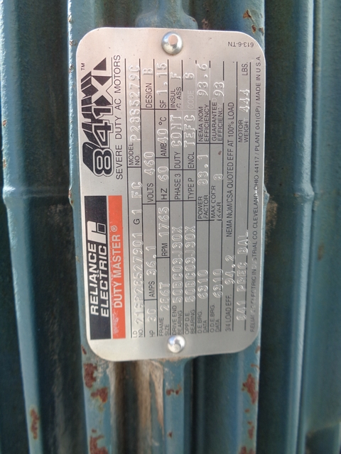 30 HP Philadelphia Mixing Solutions #PTE-20, IRPM 1750, ORPM 56,31.2:1 ratio - Image 6