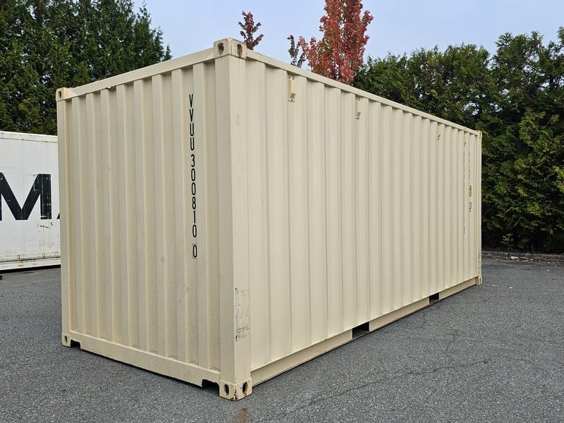 20' One Trip Shipping Container, beige, (3 available) - Image 4