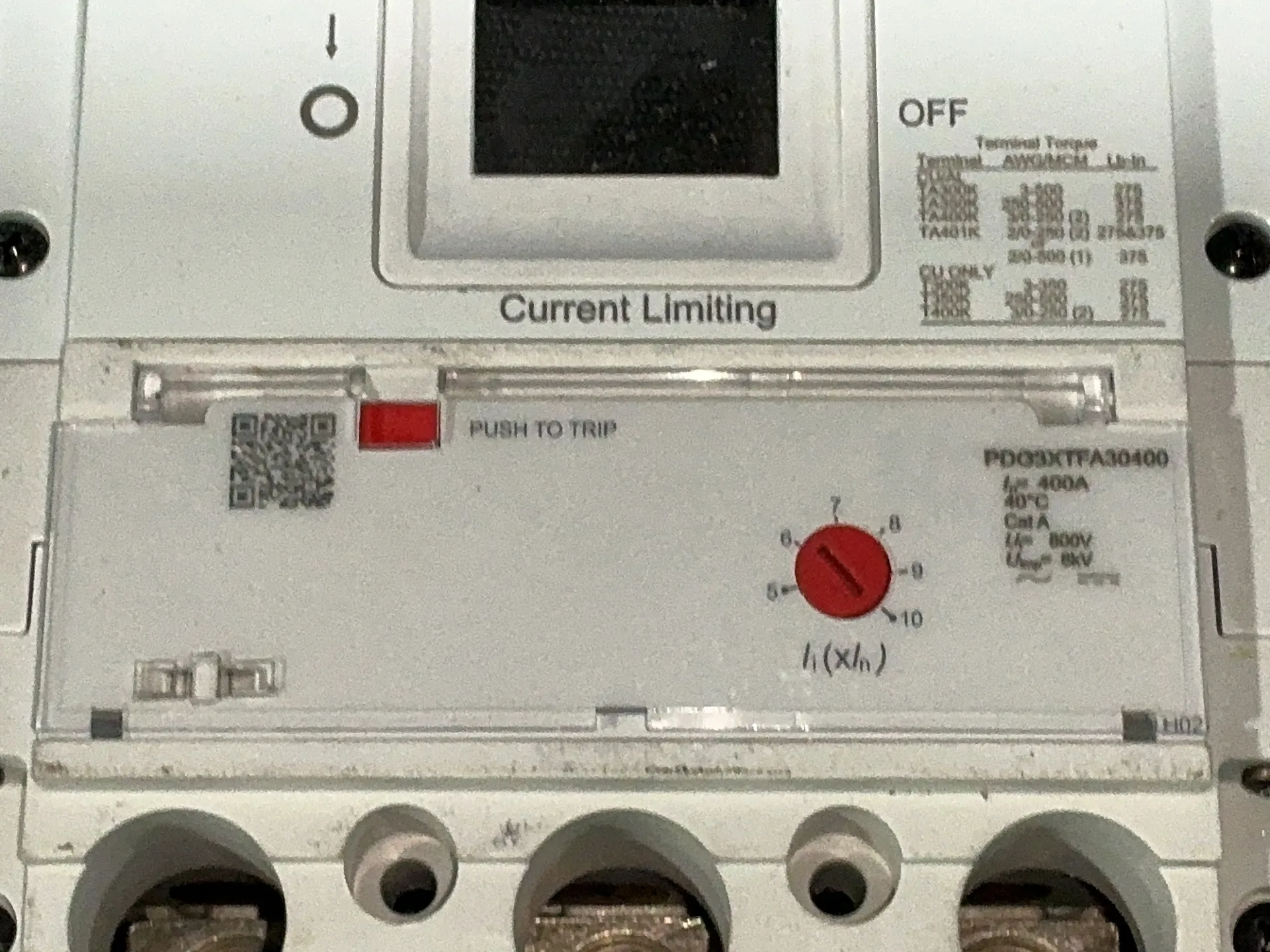 400 Amps, Eaton #PDG33P0400TFAJ, molded case circuit breaker, 3-pole, 600 Volts - Image 4