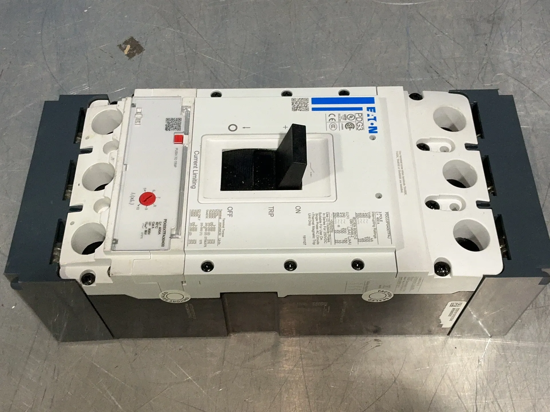 400 Amps, Eaton #PDG33P0400TFAJ, molded case circuit breaker, 3-pole, 600 Volts - Image 6