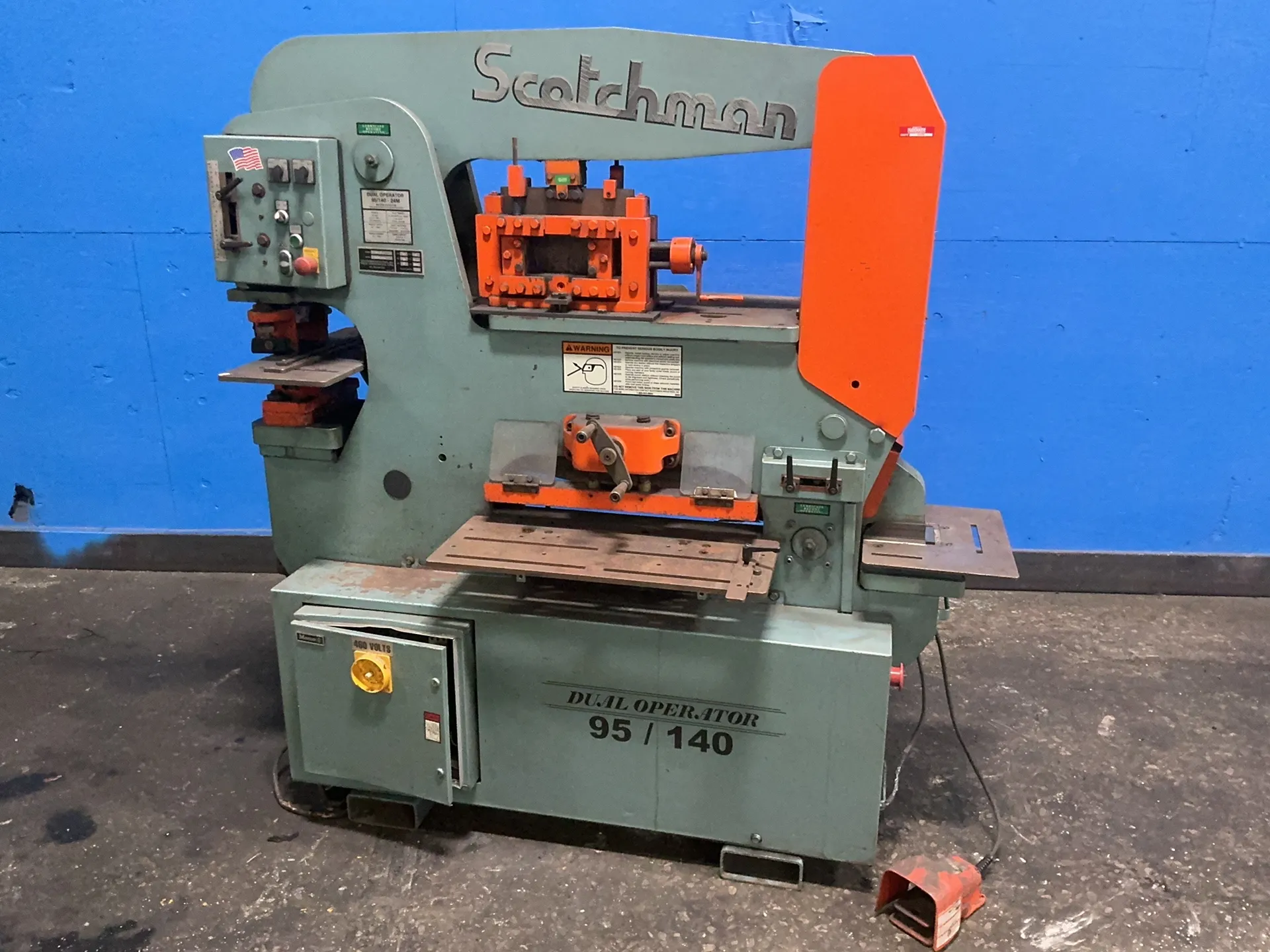 6" x 6" x 1/2" Scotchman #D095-24M, ironworker, punch, shear, 24" blade length, 10 HP, 3500 PSI, 14.8 A, 460 - Image 1