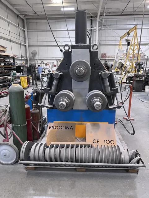 Ercolina #CE100H3-RLI, hydraulic 3-roll angle bending roll, 4" pipe, 4-1/2" tube, 3 driven rolls, 480 V., 3 - Image 1