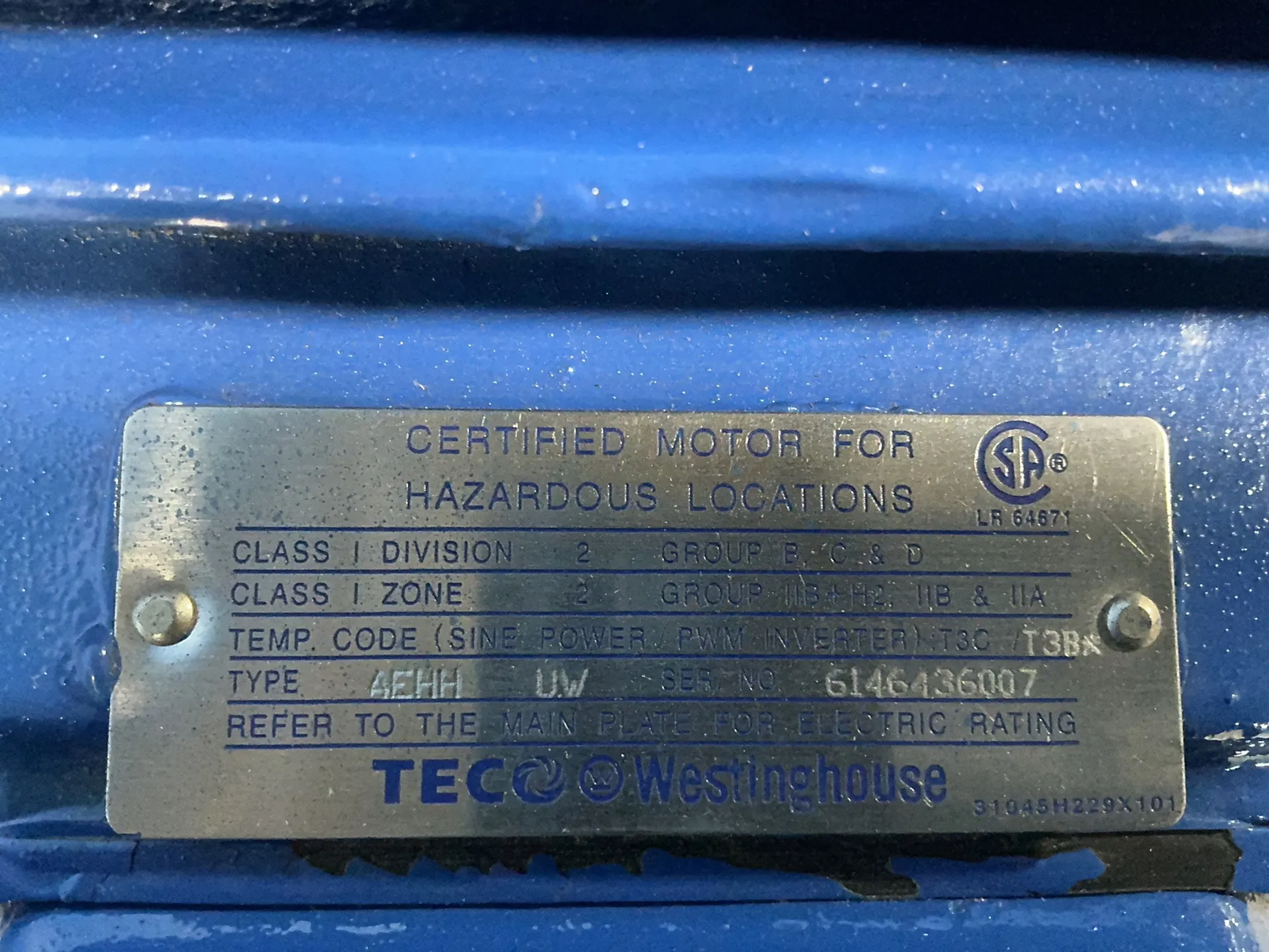 20 HP 1760 RPM Westinghouse #HH0204, Frame 256T, 23.0 A, 3 phase, 60 Hz, 460 Volts - Image 6