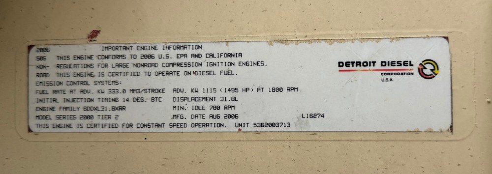 825 kw Kohler / DDC MTU Diesel Generator - Image 7