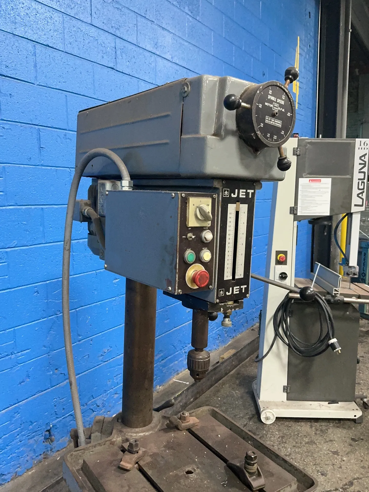 Jet #JDP-125VS-3, vertical drill press, 1-1/4" / 20" capacity, 18" x 16" T-slot table, 2 HP, 220 V. - Image 5