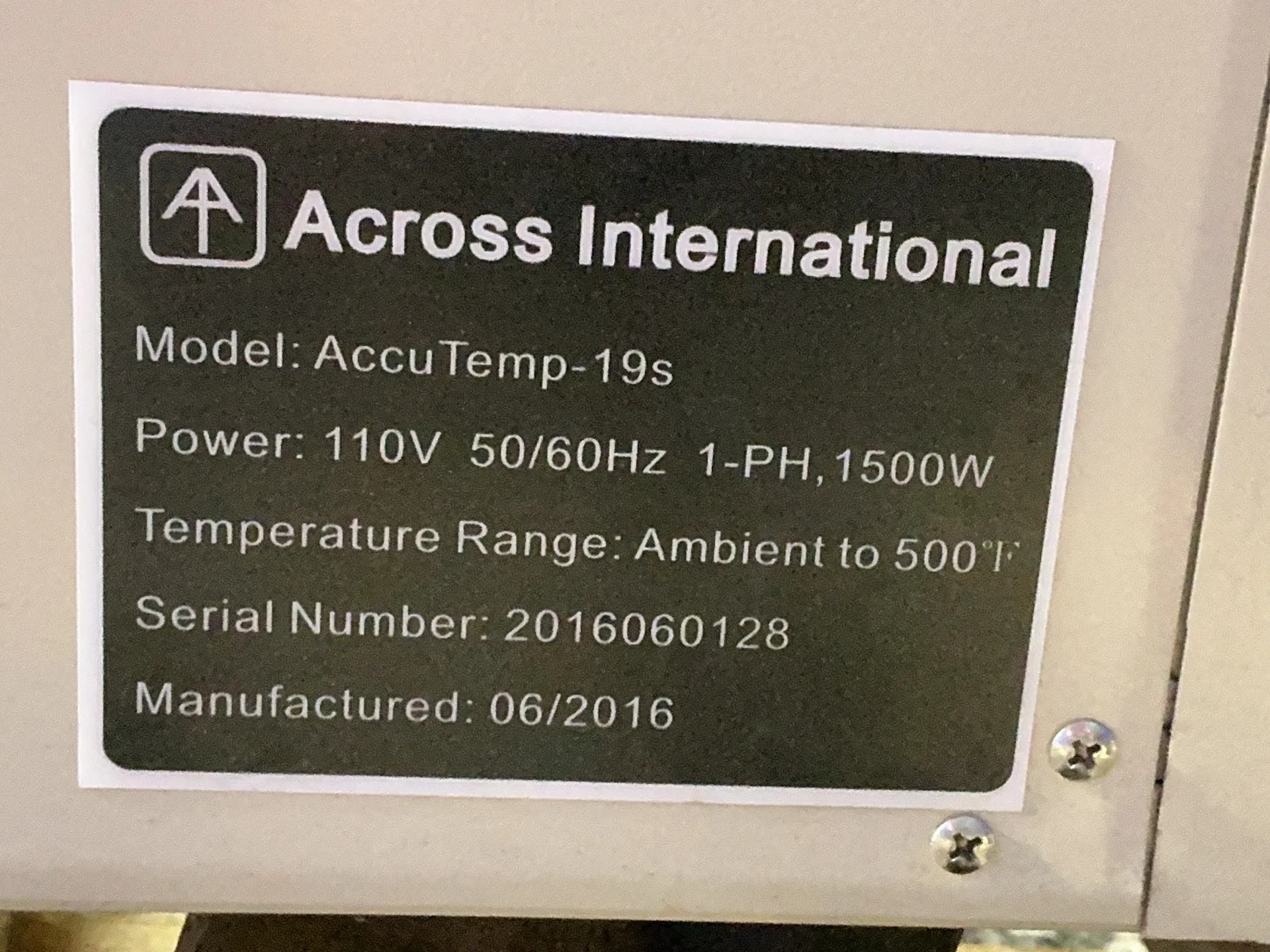 16" x 14" x 14" AI #ACCU-TEMP-19S, vacuum oven, 110 V., 1 phase, 2016 - Image 5