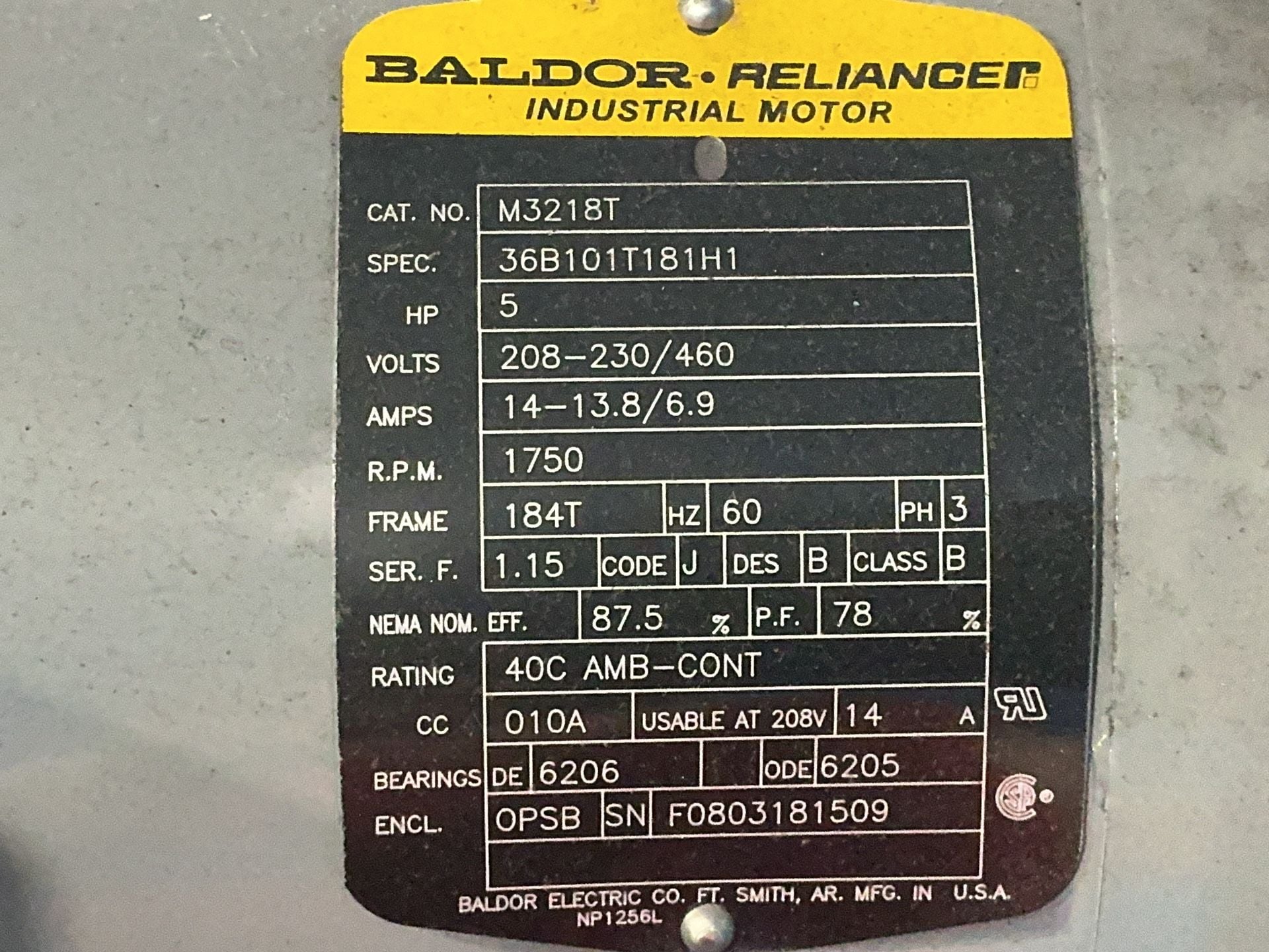 5 HP Comp-Air #CAS75, air compressor, tank mounted, 80 gallon, top-mounted pump, 208-230/460 V., 3 phase, AS - Image 2