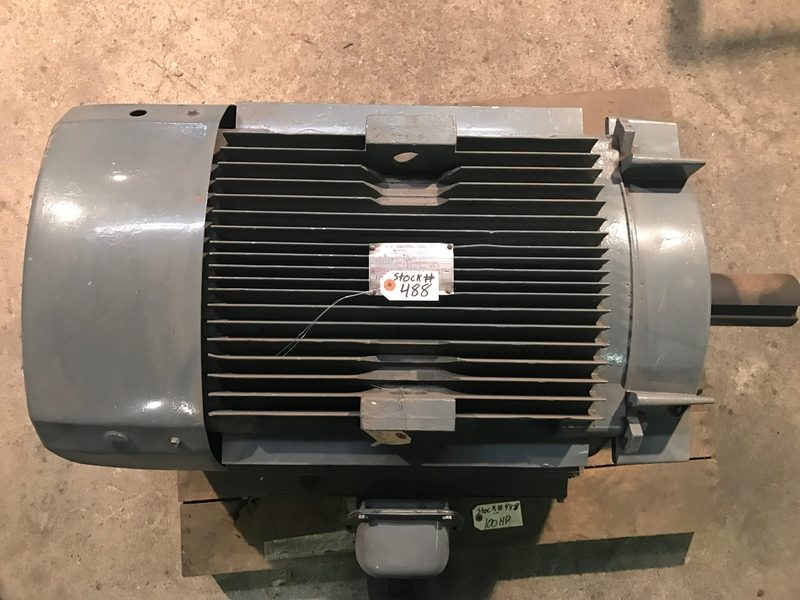 100 HP 900 RPM General Electric, Frame 444/5T, TEFC, surplus, 460 Volts - Image 3