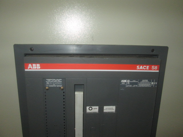 2000 Amps, ABB, S8D, SACE S8,3P, 600 Volts, manually operated, part 122154052-001, Nema 1, used - Image 5