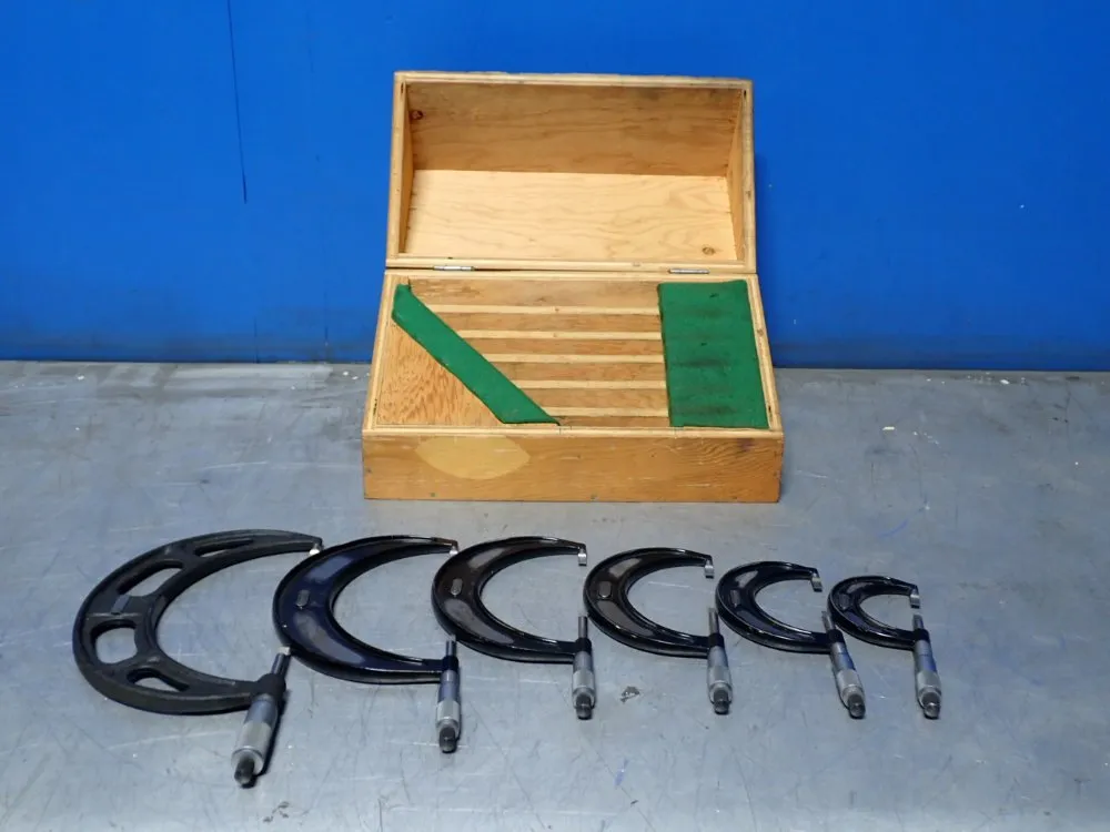 Starrett #486, outside micrometers, 1"-6", new, LOT of 6 - Image 1