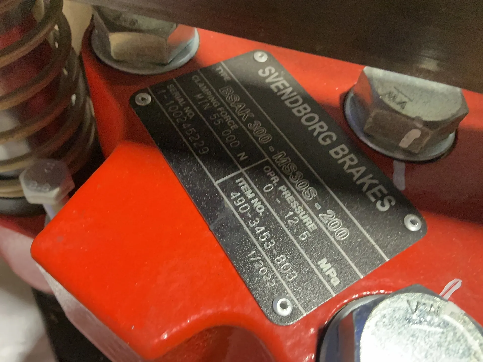 Svendborg Brakes #BSAK-300-MS30S-200, caliper disc brake, 12.5 MPa, 2022 - Image 2