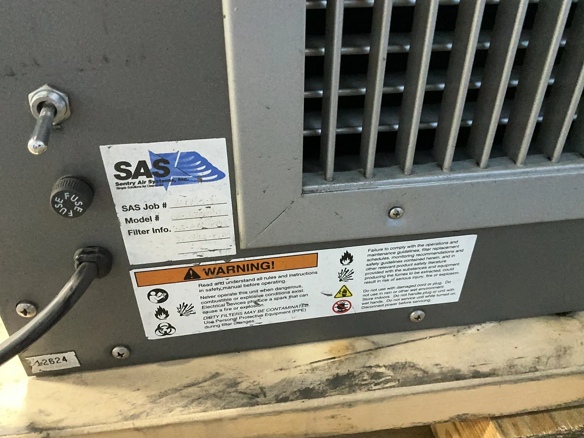 Sentry Air Systems, Air Cleaner (4 available) - Image 1