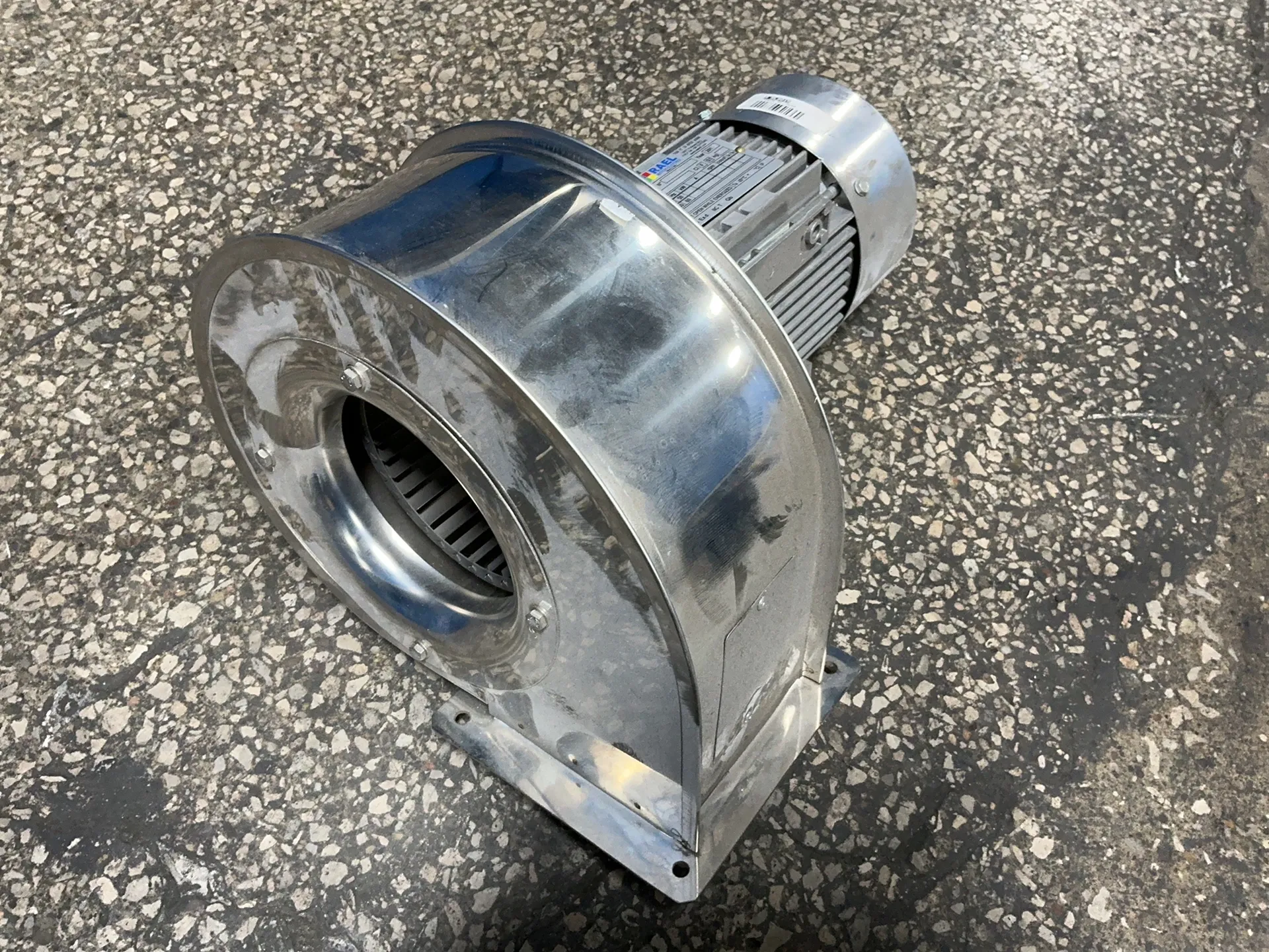 Dynair #DIC-ATX-120, Centrifugal Blower Fan, stainless steel housing, .25 KW, 2800 RPM, 230/400 V., 2016 - Image 3