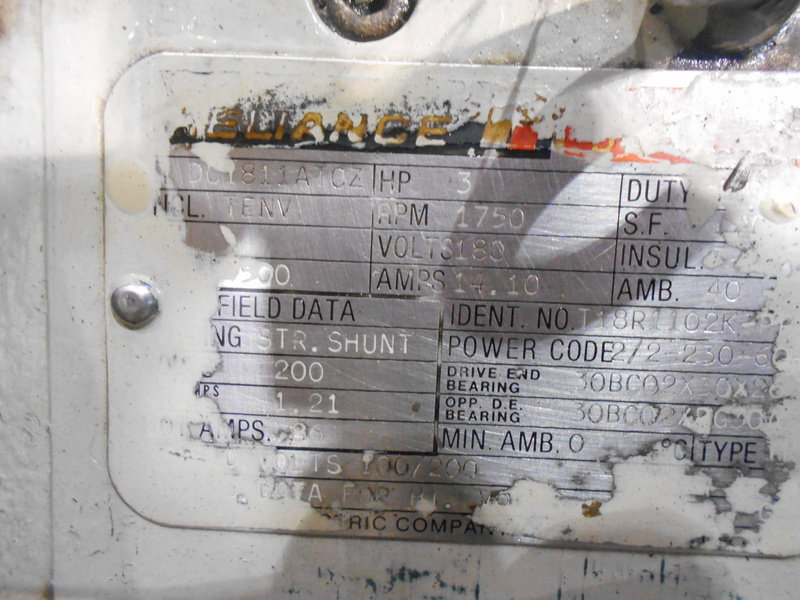 3 HP 1800 RPM Reliance, Frame 1811ATCZ, TENV, 180 VA, 200 VF - Image 4