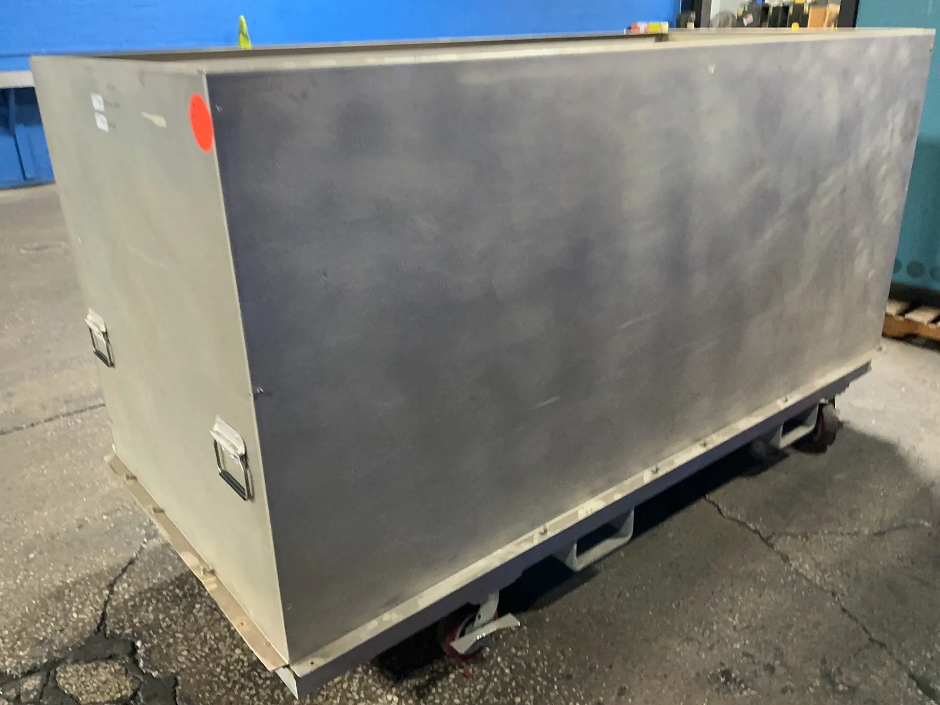 Transport Container, Stainless Steel, 16" x 30" table, 13" diameter - Image 1
