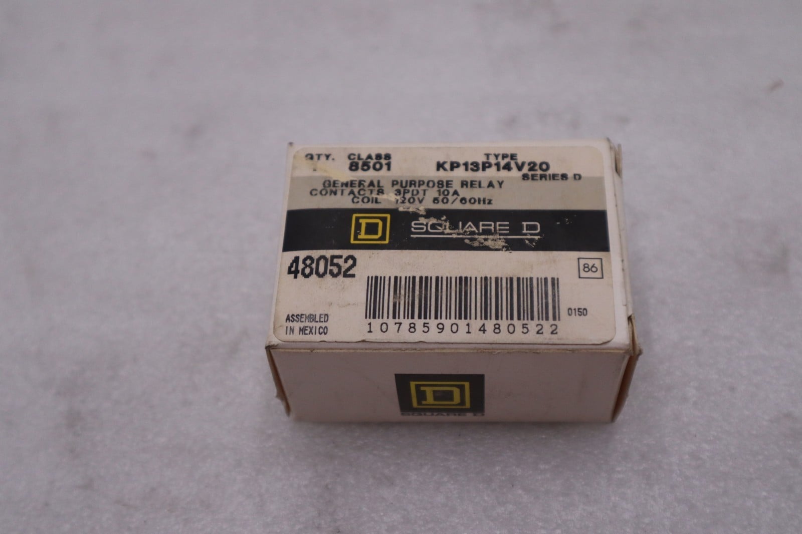 Square D #8501KP13P14V20, Relay, 10 Amp, 120 Volts Coil - Image 1