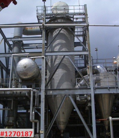 10' diameter Delaval, spray dryer, Stainless Steel, nozzle atomizer, gas fired, 10000 PPH evap. - Image 3