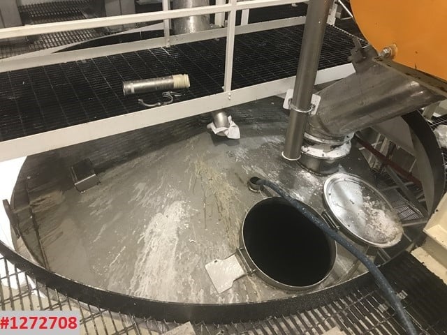 10470 gallon silo, 8' 6" x 24', sanitary 316 Stainless Steel, 1400 cu.ft., 45&deg; cone, 3-shaft delumper - Image 3
