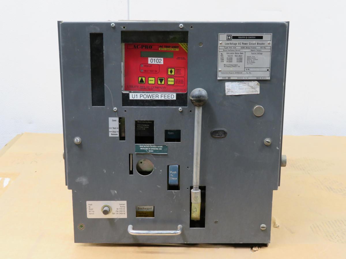 1600 Amps, Square D #DS-416, low voltage ac power circuit b, 600 Volts AC max, 60 Hz - Image 2