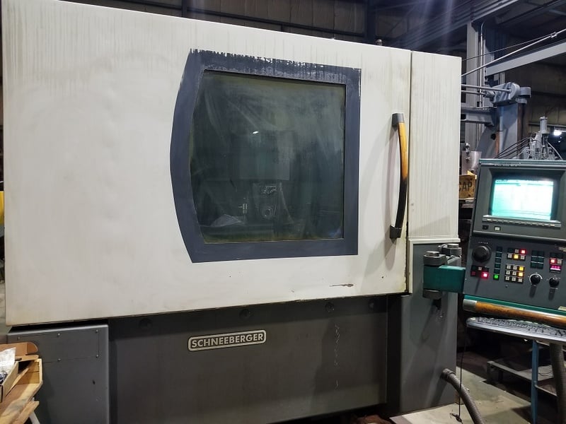 Schneeberger #750 Corvus, 5-Axis, Fanuc 160M, 12" x 60" T-slot table, 1998 - Image 1