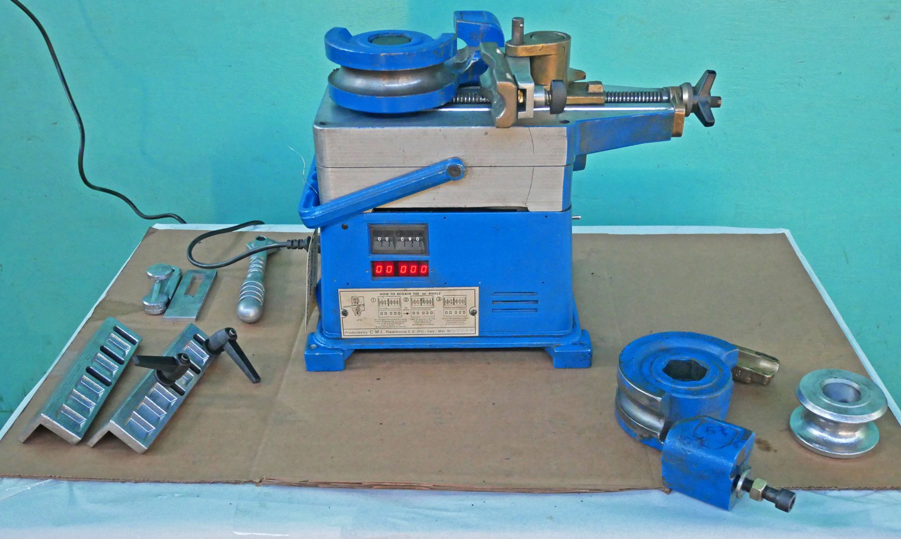 1-1/4" Ercolina #MEDI-BENDER-070, rotary draw bender, 1" sch. 10 pipe, 3/4" x .120" square tube, 6-7/8" max. - Image 2