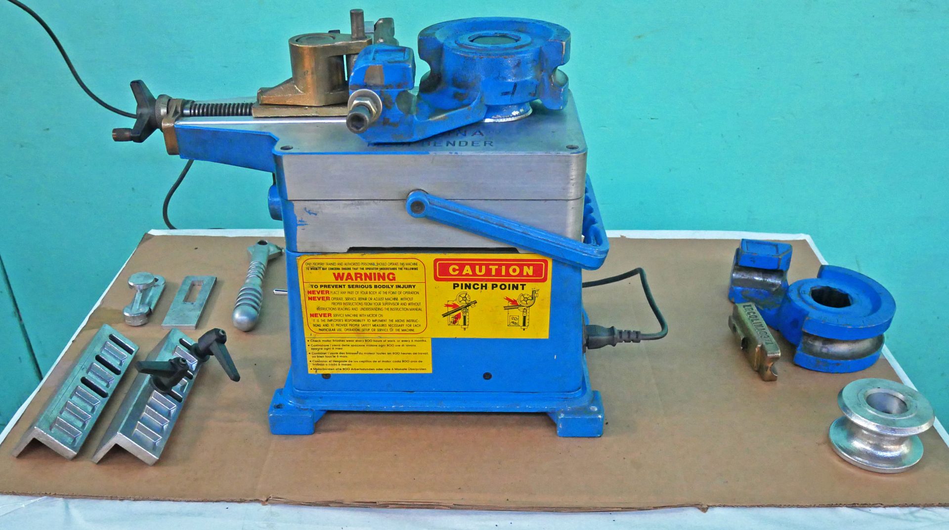 1-1/4" Ercolina #MEDI-BENDER-070, rotary draw bender, 1" sch. 10 pipe, 3/4" x .120" square tube, 6-7/8" max. - Image 4