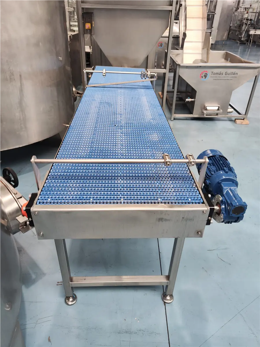 24" wide x 9' long, Stainless Steel modular belt conveyor, gear reducer - Image 4
