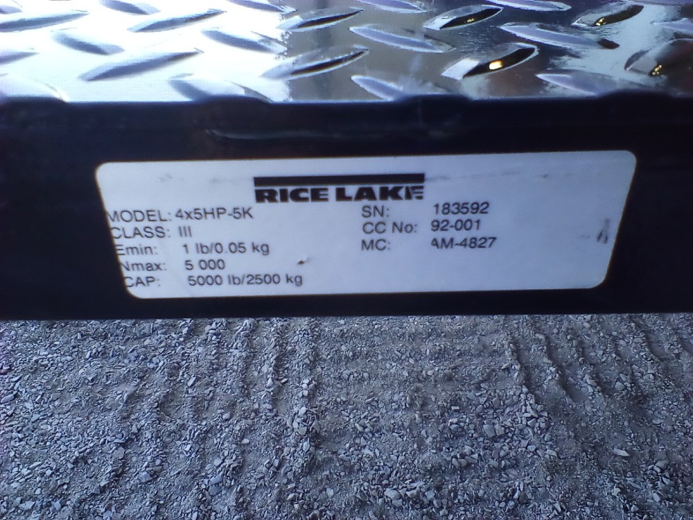 5000 lb. Rice Lake #4X5HP-5K, RoughDeck HP series, floor / platform scales, 4' x 5' platform, 2025 (3 - Image 4