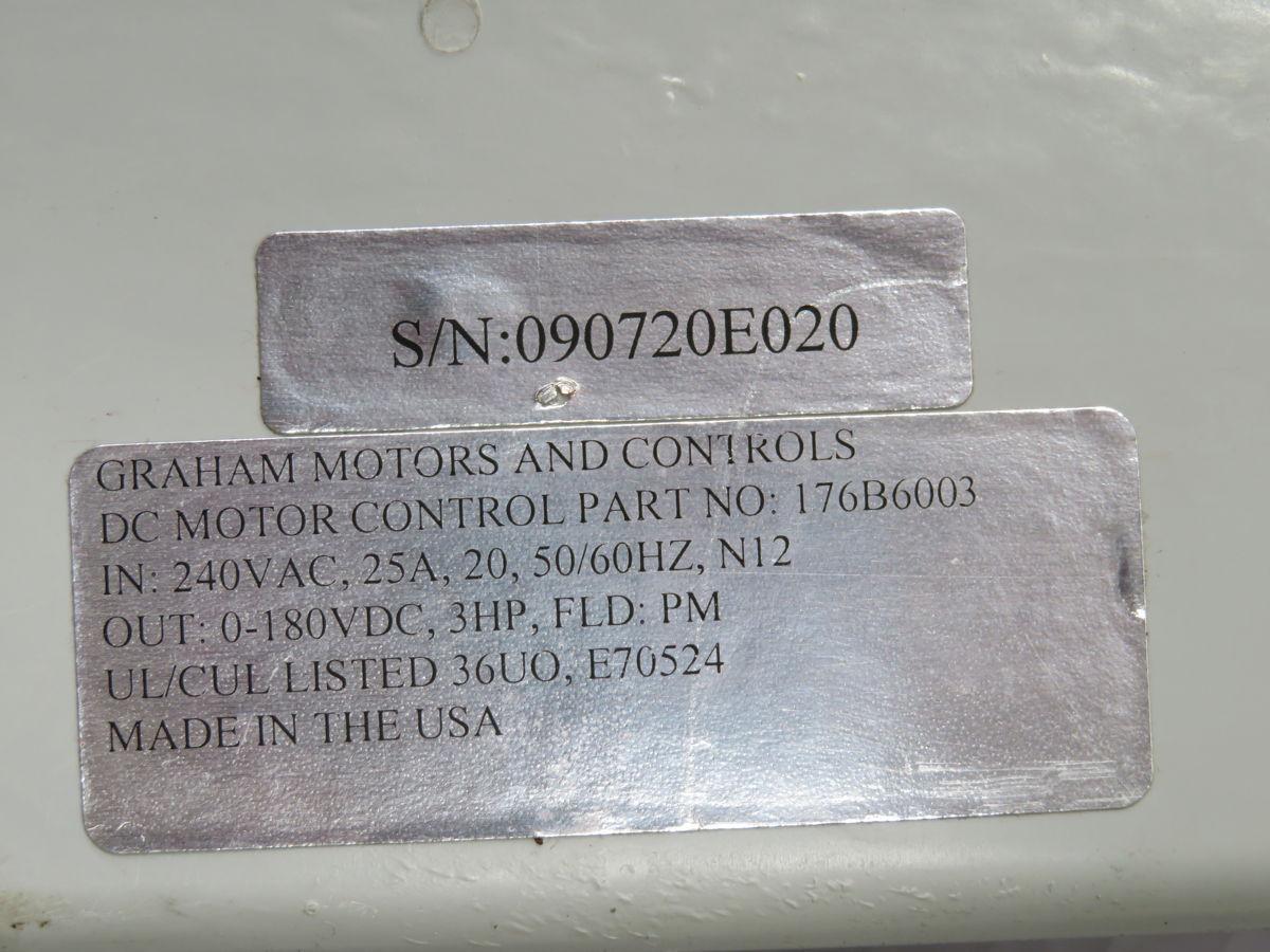 1/8-3 HP Graham #176B6003, control drive, 22 Amp, 240 Volts AC, 1 phase - Image 1
