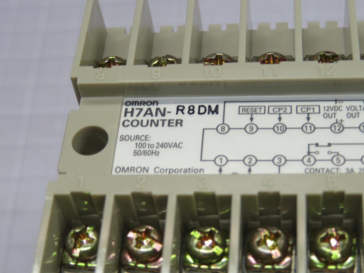 Omron #H7AN-R8DM, digital LED counter, 100-240 Volts AC - Image 1