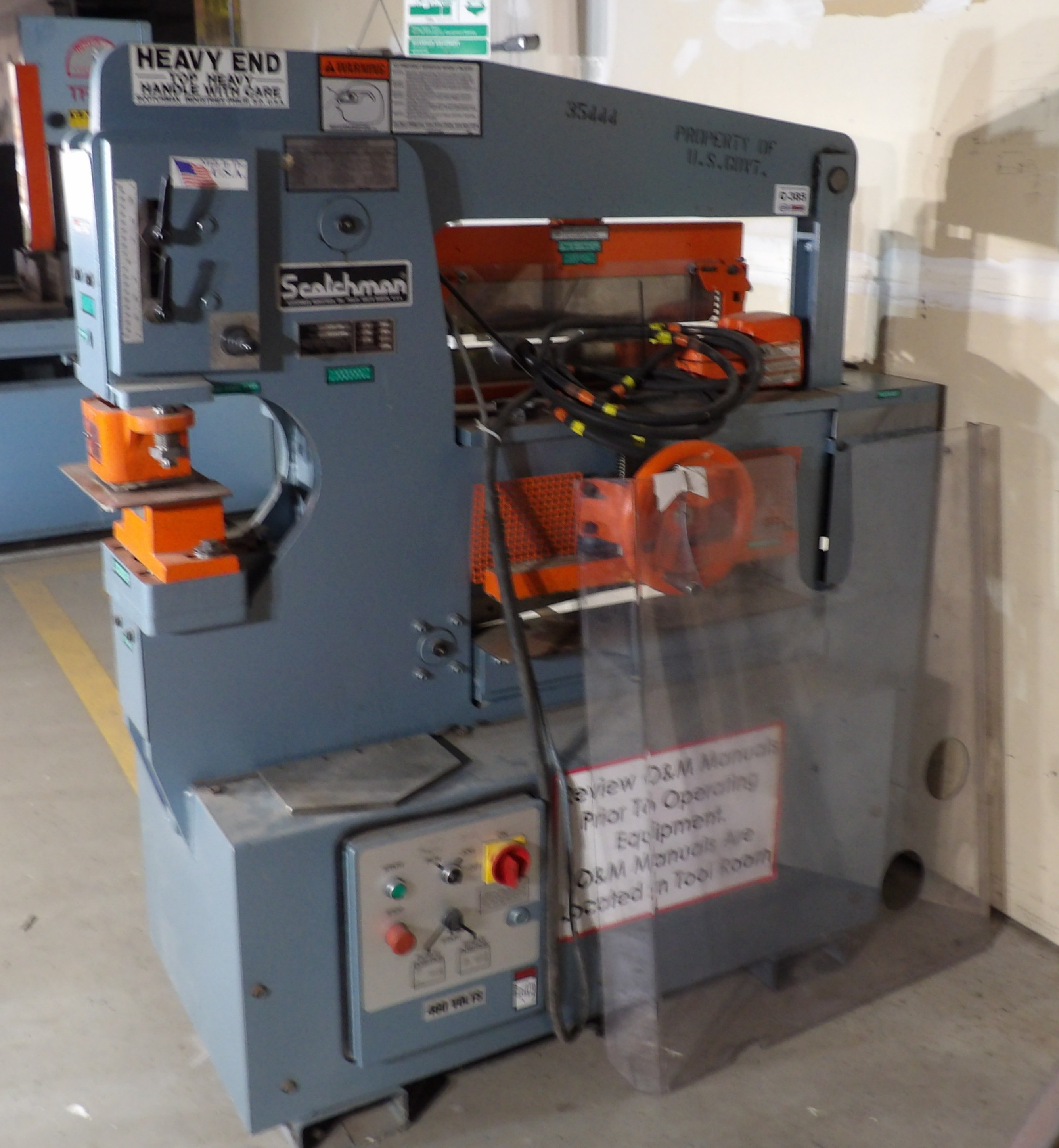 Scotchman #6509-24M, Hydraulic Ironworker, 2,500 lb. hydraulic pressure, punch, shear, rod shear, notcher - Image 4