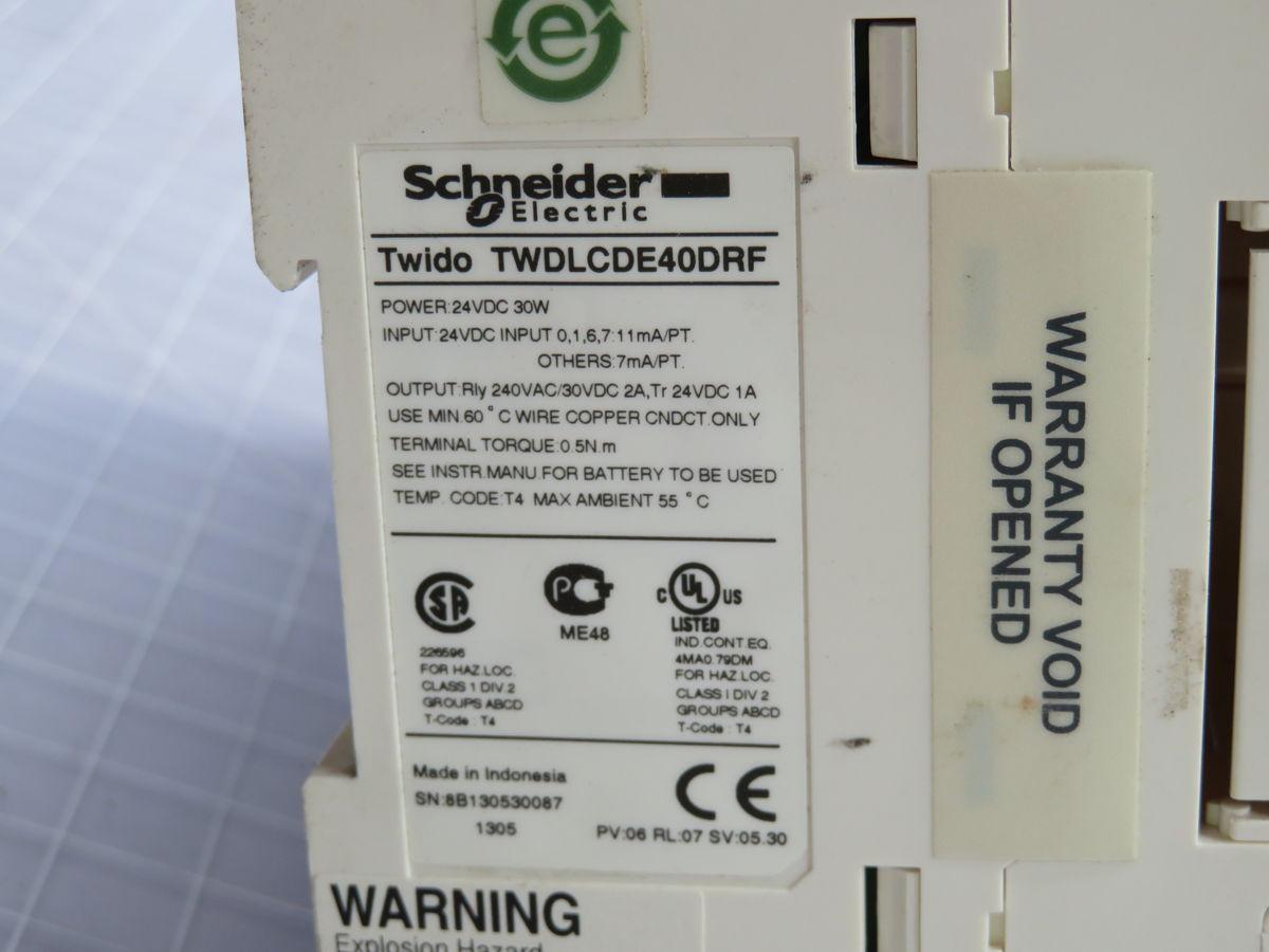 Schneider Electric #TWDLCDE40DRF, compact PLC base, 24 inputs, 16 relay outputs, 24 Volts DC - Image 1