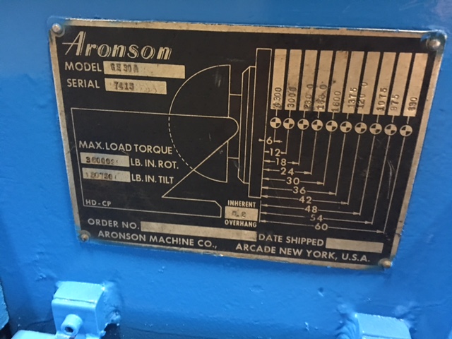 3000 lb. Aronson #GE-30, power elevated positioner - Image 5