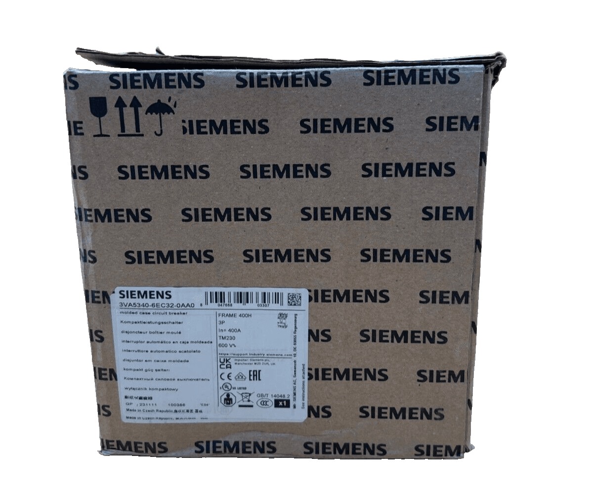 400 Amps, Siemens #3VA5340-6EC32-0AA0, Circuit Breaker, 3-Pole, 600 Volts, Bolt-On, NEW - Image 2
