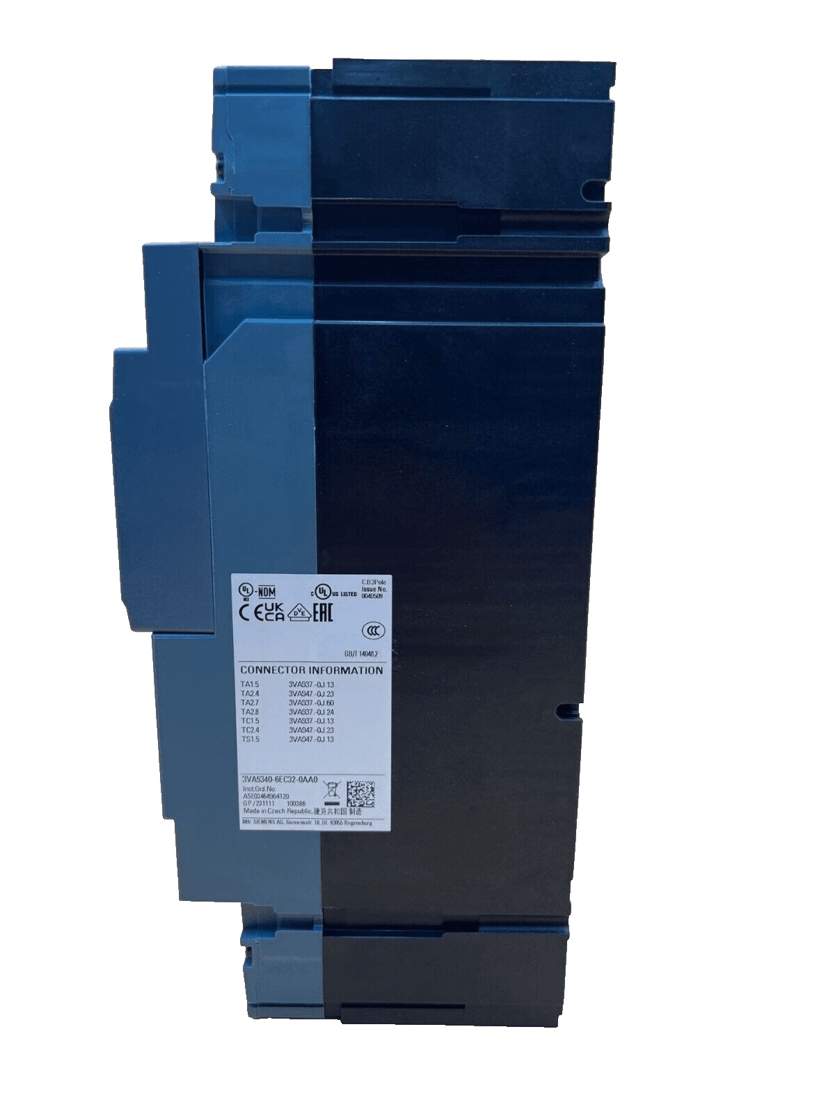 400 Amps, Siemens #3VA5340-6EC32-0AA0, Circuit Breaker, 3-Pole, 600 Volts, Bolt-On, NEW - Image 5