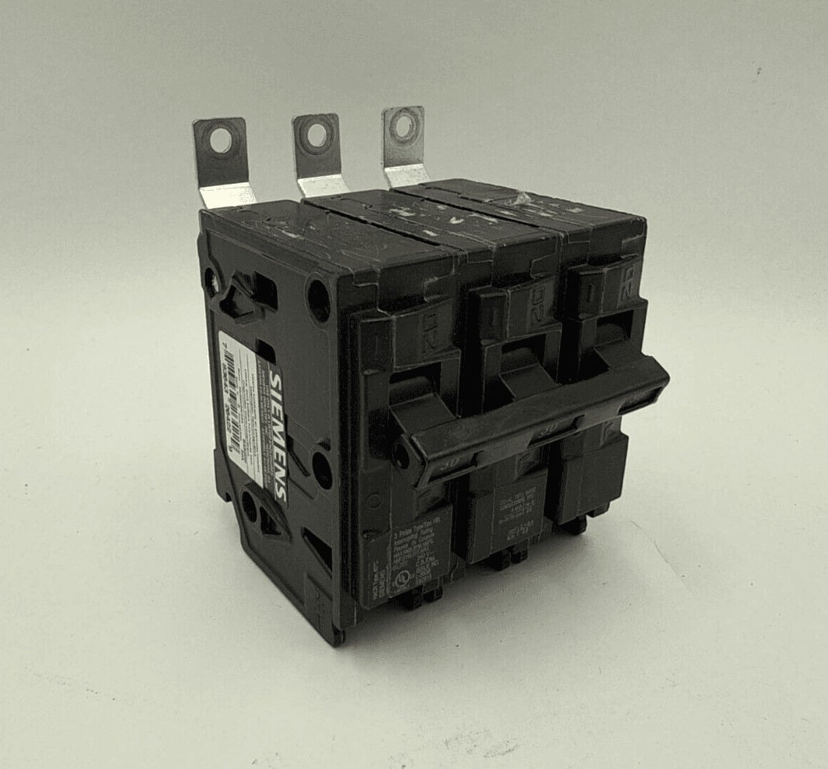 30 Amps, Siemens #B330HH, Circuit Breaker, 3-Pole, 240 Volts, 65kA, Bolt-On - Image 1