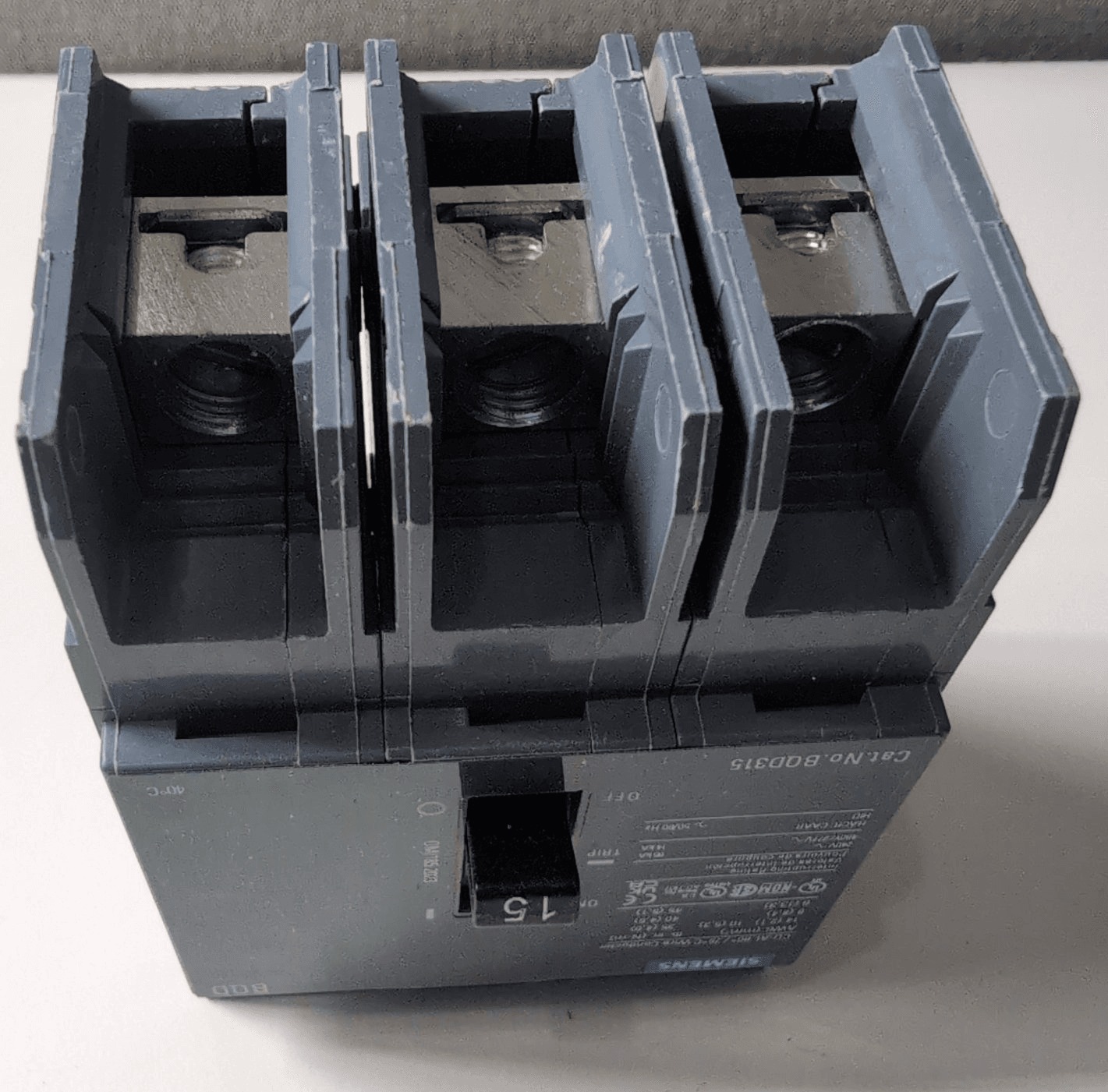 15 Amps, Siemens #BQD315, Circuit Breaker, 3-Pole, 240 Volts, NEW - Image 6