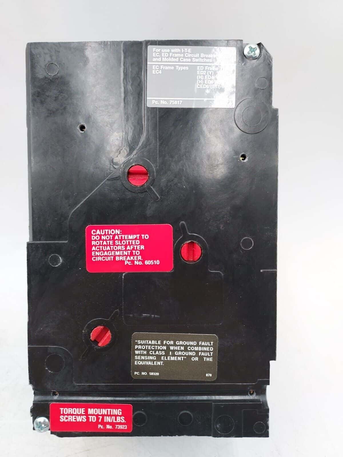 40 Amps, Siemens #HED43B040, Circuit Breaker, 3-Pole, 480 Volts, Shunt Trip (3 available) - Image 2
