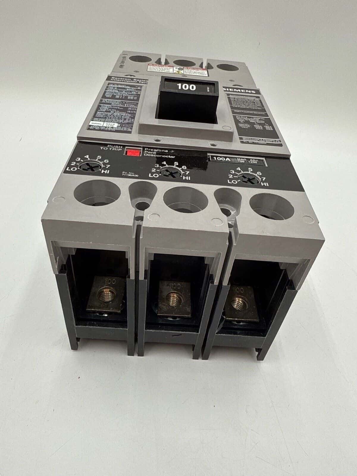 100 Amps, Siemens #HHFXD63B100, Circuit Breaker, 3-Pole, 600 Volts, NEW - Image 5