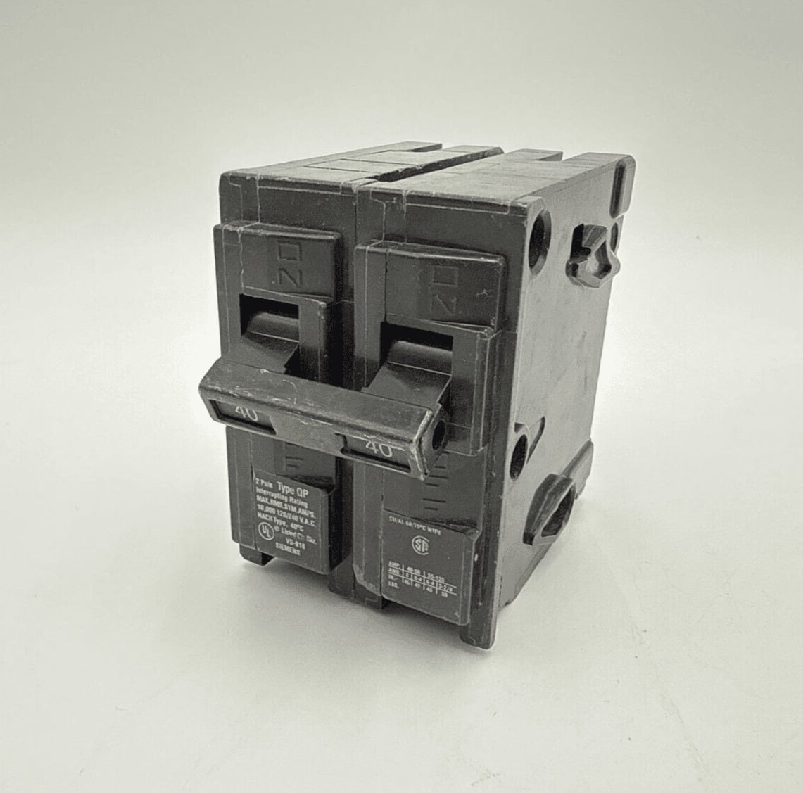 40 Amps, Siemens #Q240, Circuit Breaker, 2-Pole, 240/120 Volts, NEW - Image 1
