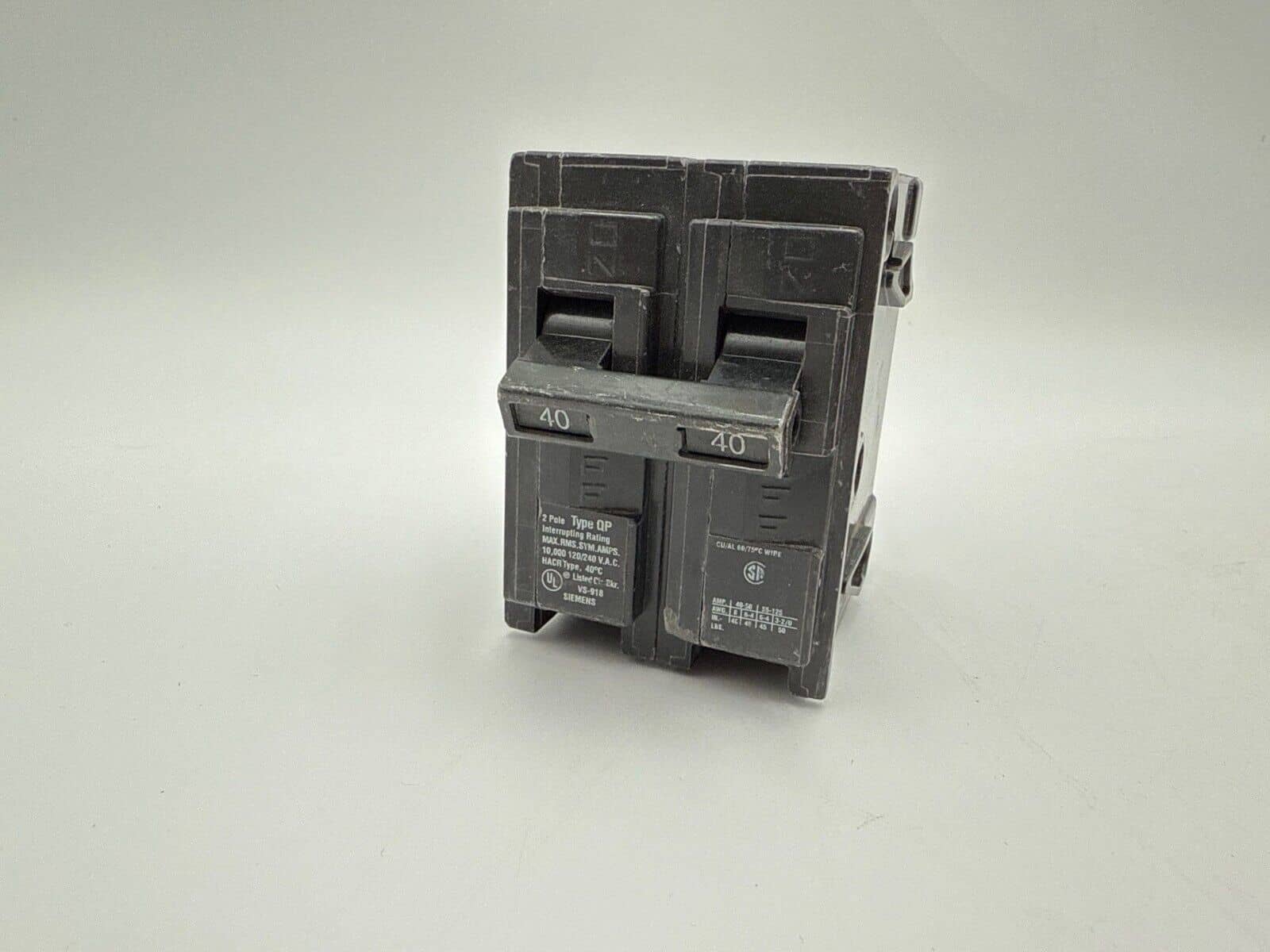 40 Amps, Siemens #Q240, Circuit Breaker, 2-Pole, 240/120 Volts, NEW - Image 2